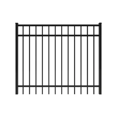 FORGERIGHT Vinings 4 ft H x 5 ft W Black Aluminum Pre-Assembled Fence Gate (FORGERIGHT Fences)